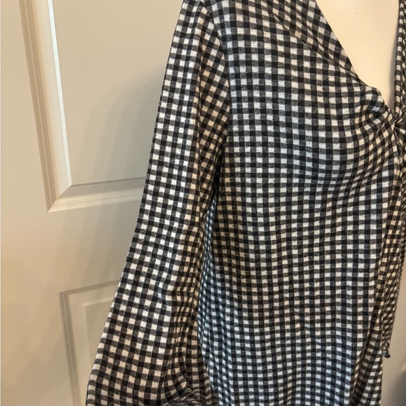 Old Navy gingham black and white soft long sleeve top size L - Picture 6 of 16